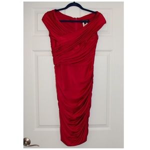 Red Tadashi Shoji cocktail dress